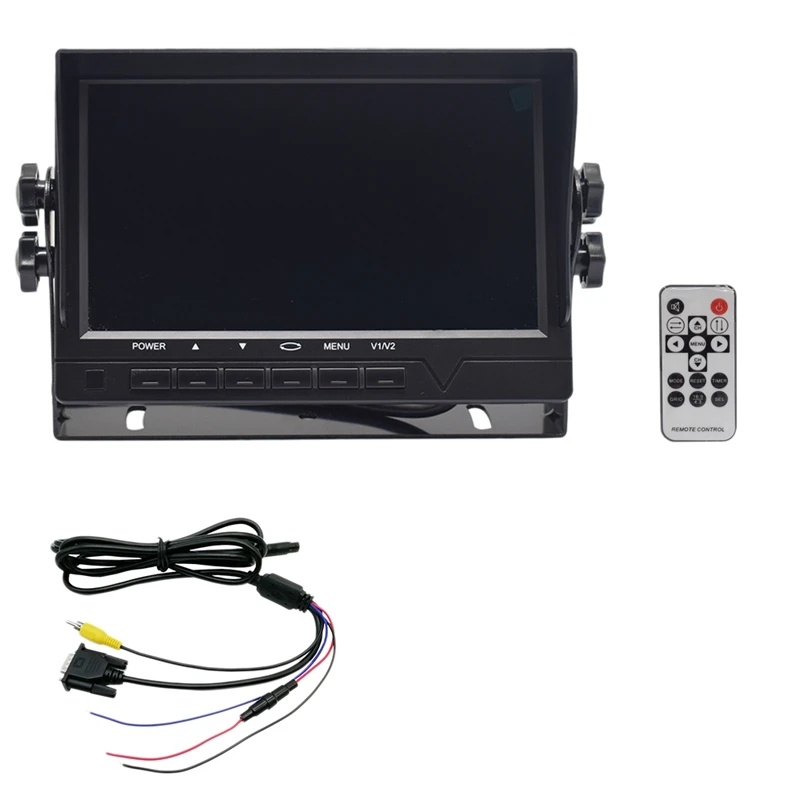 7 дюймов TFT lcd проводной автомобильный монитор HD дисплей AV1 VGA заднего вида парковочные системы мониторы
