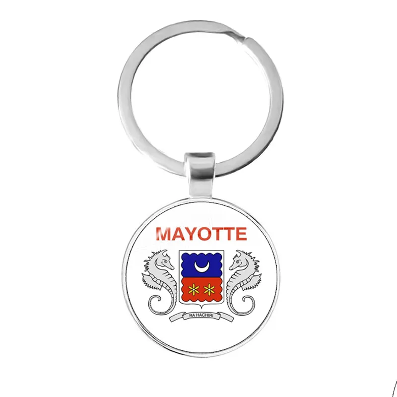 Botswana,Namibia,Swaziland,Madagascar,Malawi,Mayotte National Flag Keychain 25mm Glass Cabochon Key Rings For Women Men Gift