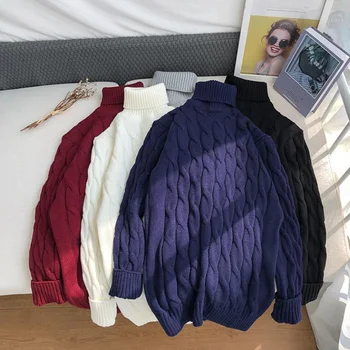 

Christmas Sweater Men Clothes Winter Men'S Sweater New Spring Men'S Turtleneck Solid Color Casual Sweater Men's Slim Fit Brand