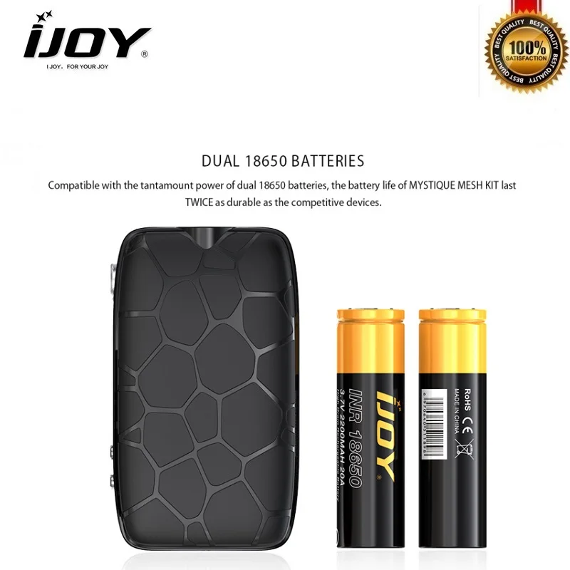 Оригинальный набор IJOY MYSTIQUE 162 Вт бокс мод с баком для 3 мл сетчатая катушка 0 15 Ом