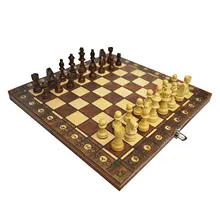 Juego de ajedrez de madera 3 en 1, juego de ajedrez antiguo de viaje, pieza de ajedrez de madera, 2021