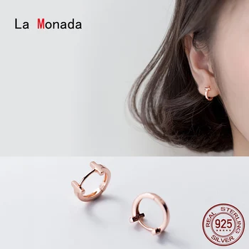 

La Monada Circle Woman Hoop Earrings Silver 925 Fine Jewelry 925 Sterling Silver Earrings For Women Hoops Plain Minimalist