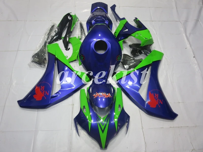 4 подарки ABS(литьевая форма) мотоцикл Полный Обтекатель кузова Набор для Honda CBR1000RR 2008 2009 2010 2011 черный матовый - Цвет: blue green