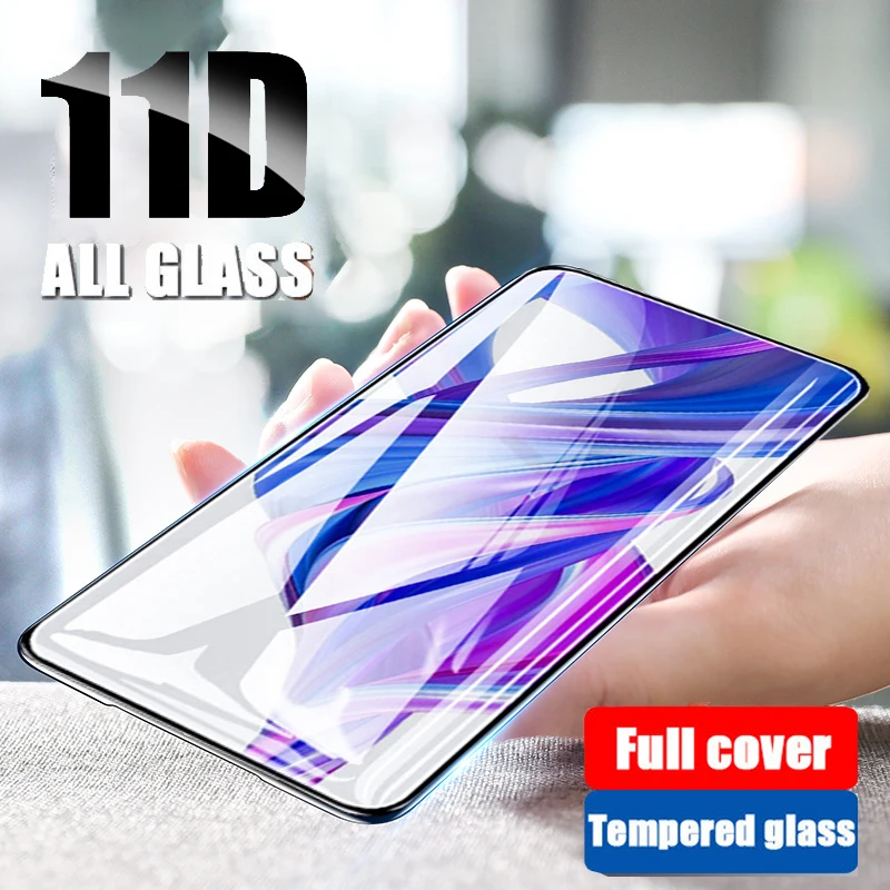 Закаленное стекло 11D с полным покрытием для Huawei Honor 9X Pro 8X Защитная пленка экрана 9