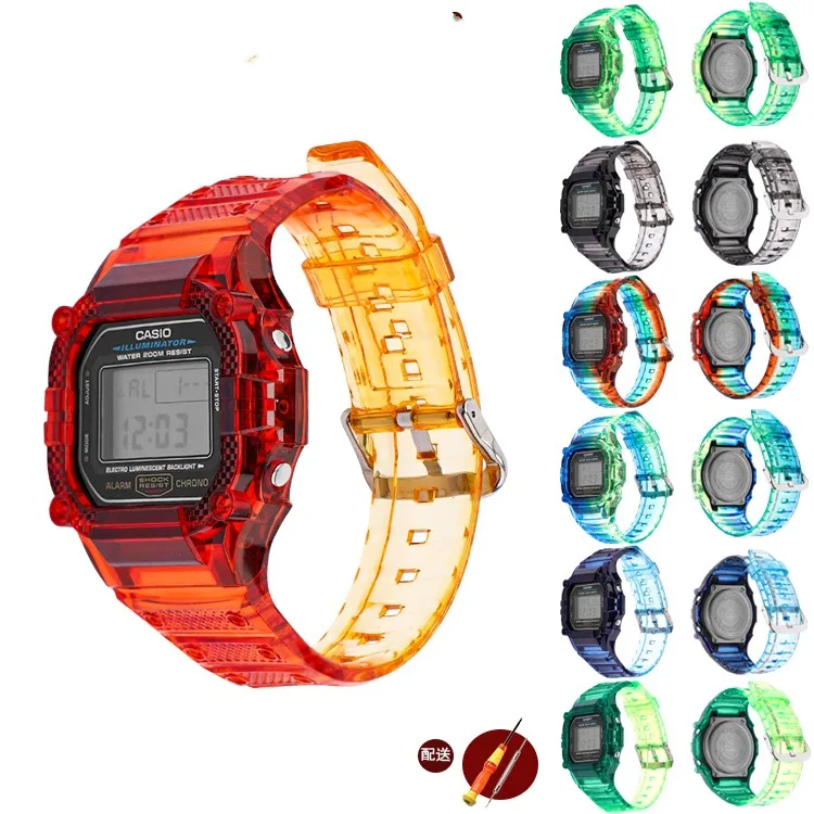 Watch Band Strap For Casio DW5600 GW-5610 Bracelet Watchband Cover Resin Wristband Screen Protectors Case for G-SHOCK Wrist band