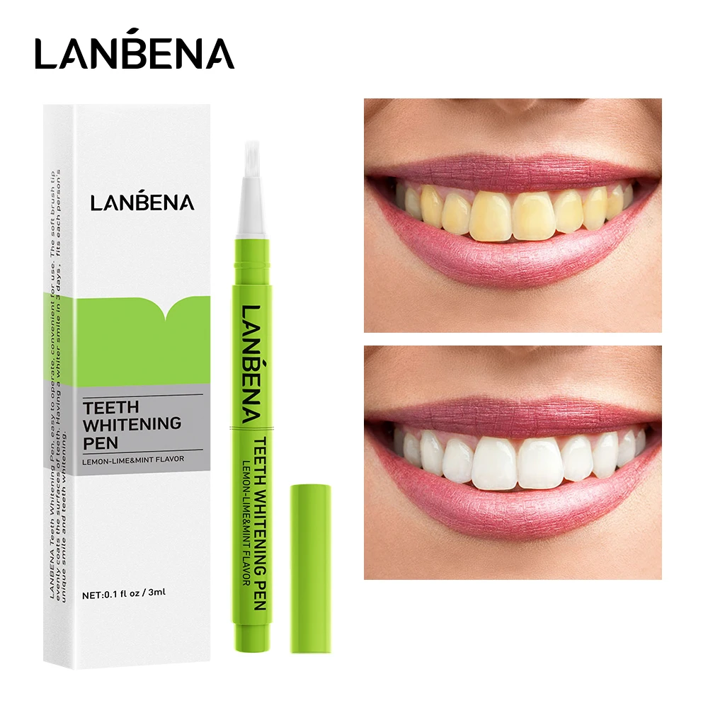 

LANBENA Teeth Whitening Pen Lemon Lime Hygiene Gel Effective Remove Stains Cleaning Bleaching Safety Whitener Tools Oral Care D1