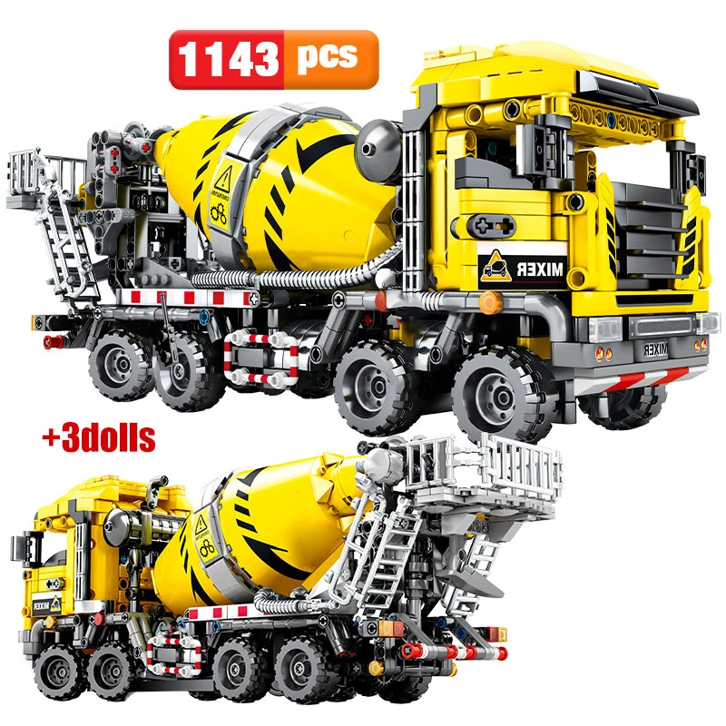 

Car Blocks City Engineering Bulldozer Crane Lepining Technic Car Truck Excavator Roller Building Blocks Bricks Construction Toys