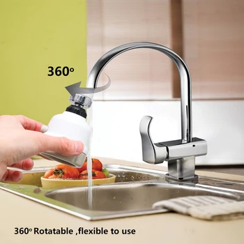 

1PC 360 Degree Rotating Spray Head Anti Splash Filter Faucet Movable Kitchen Tap Water Saving Nozzle Sprayer Booster Shower Home