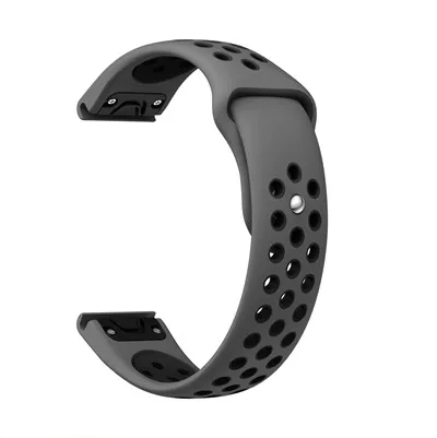 Dark gray black Для Garmin Fenix 5/5 Plus ремешок для часов Quick Fit ремешок для спортивных часов для Forerunner 935/945 Смарт-часы Quick Release Easy fit наручный ремешок - Цвет: Dark gray black