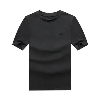 

T Shirt Male Sanding Middle Sleeve Thicken Money Fat Man Backing Shirt Plus Fat plus Size Round Neck Trend Short T Fat