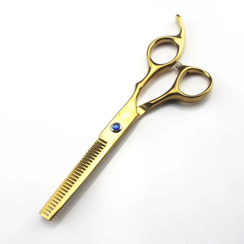 6.0inch professional scissors dog pet grooming polishing tool animal hair Cutting Scissors and Double tail curved scissors
