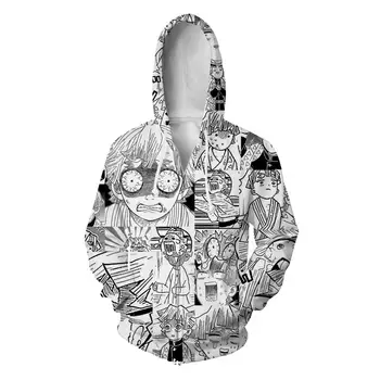 

2020 Popular Riman Ghost Destruction Blade 3D Printed Hooded Zipper Casual Cardigan Cosplay Anime Peripheral