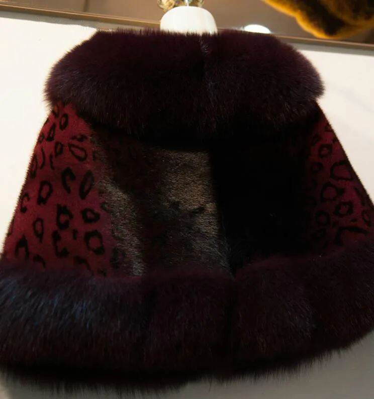 Luxury Women Ladies Winter Real Mink Fur Cape Shawl Genuine Fur Wedding Party Bride Wedding Dress Cape Warm