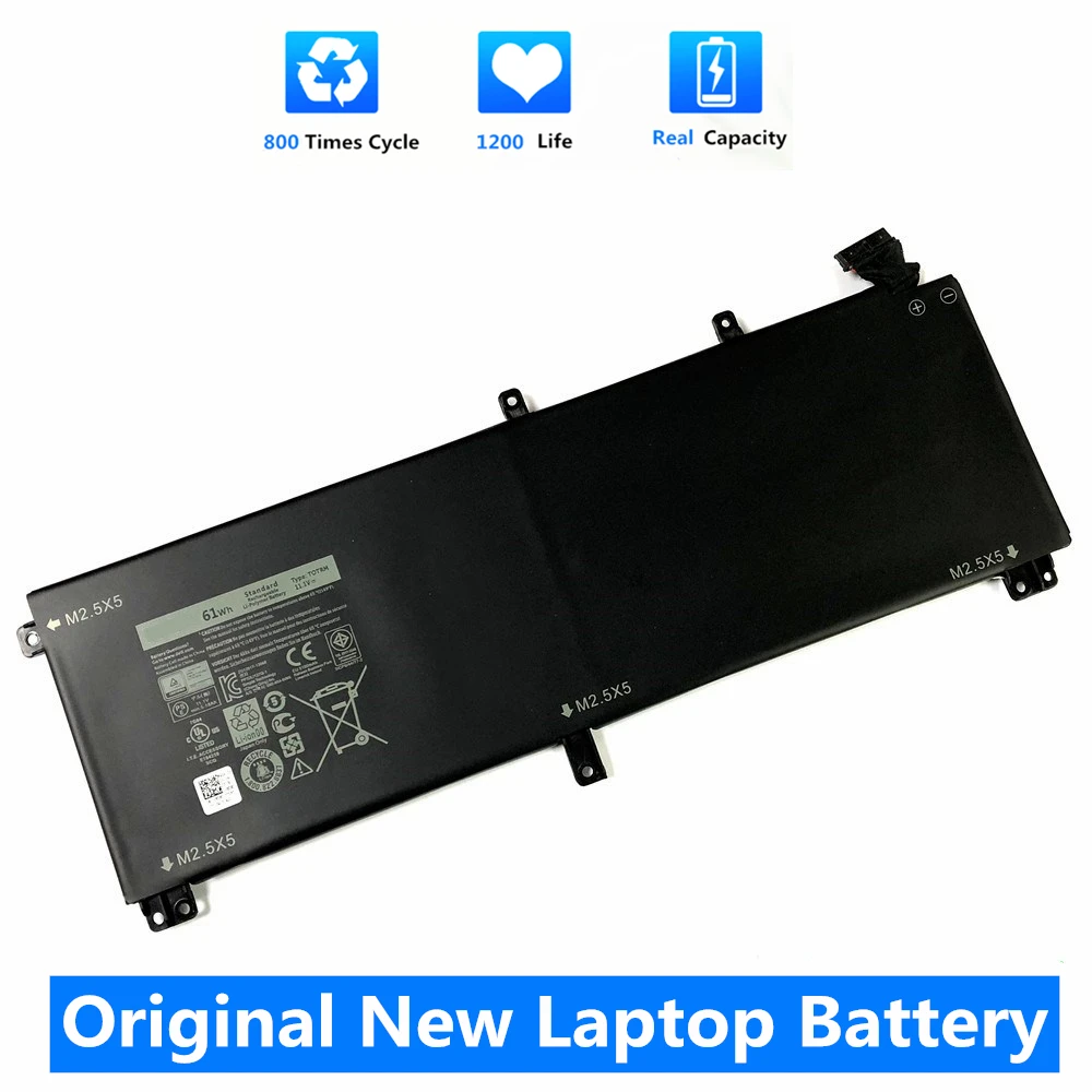CSMHY T0TRM Аккумулятор для ноутбука Dell XPS 15 9530 точность M3800 TOTRM H76MV 7D1WJ 61WH бесплатная