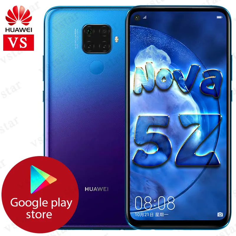 Оригинальный смартфон Huawei Nova 5z 6 26 дюйма Восьмиядерный процессор Kirin 810 ГБ 64/128