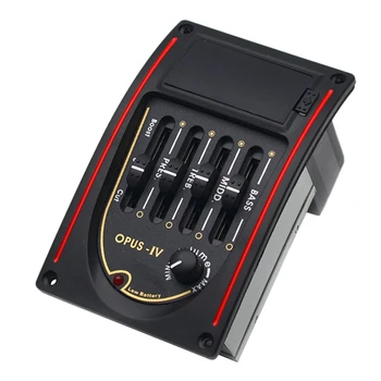 

Opus-IV 4 Band Acoustic Guitar EQ Guitar Pickup Preamp 4-Band EQ Equalizer Pickup