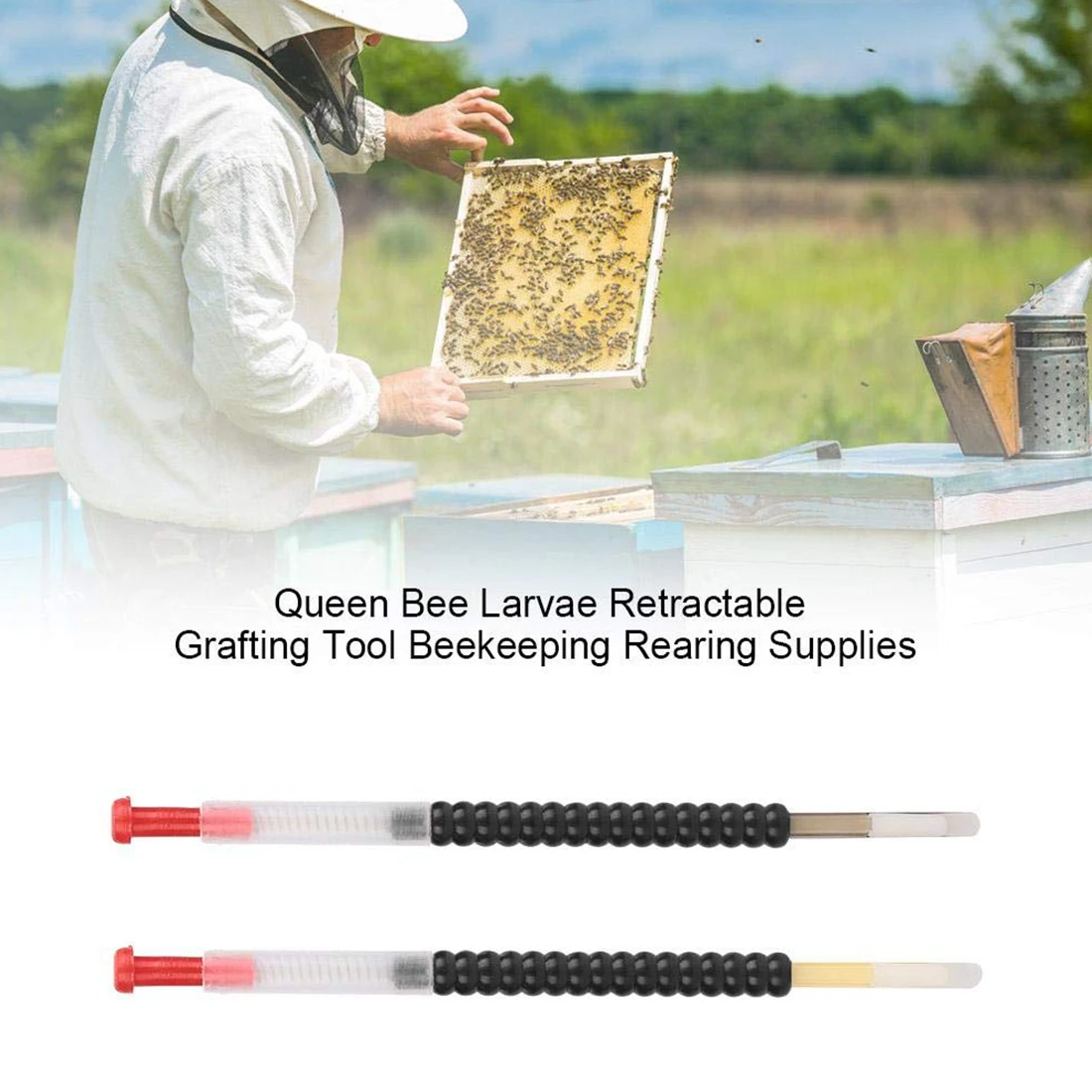 2 шт./кор. queen Bee Larvae Выдвижной Инструмент для прививки для пчеловодства, оборудование для отжима, товары для сельского хозяйства длиной 11 см