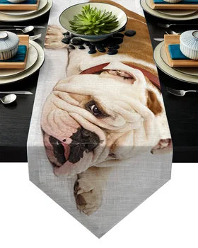 

Tired Puppy Table Runner Table Flag Home Party Decorative Tablecloth Table Runners