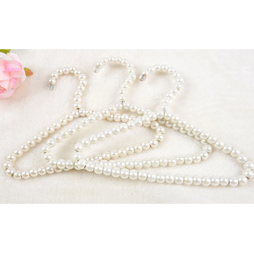  12 Pieces Pearl Beaded Clothes Hanger Mini Small Pearl