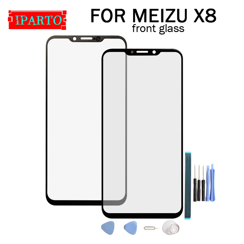 

For Meizu X8 Front Glass Screen Lens 100% New Front Touch Screen Glass Outer Lens for Meizu X8 +Tools