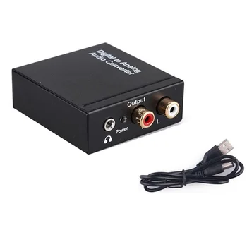 

Digital Optical Coaxial Toslink Signal To Analog Audio Converter Adapter RCA L/R Digital To Analog Audio Converter