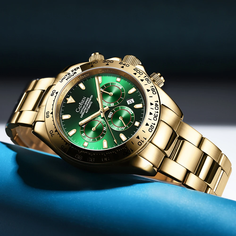 CADISEN 2021 Men Watches Mechanical Automatic Watch Men Brand Luxury 100M  Waterproof Sapphire Daytona Stainless Steel Wristwatch - AliExpress Watches