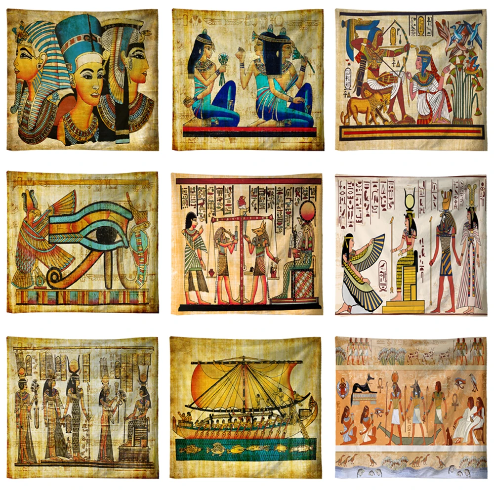 Egyptian Pyramid Tapestry Desert Landscape Wall Hanging Art Decor Carpet Blanket 