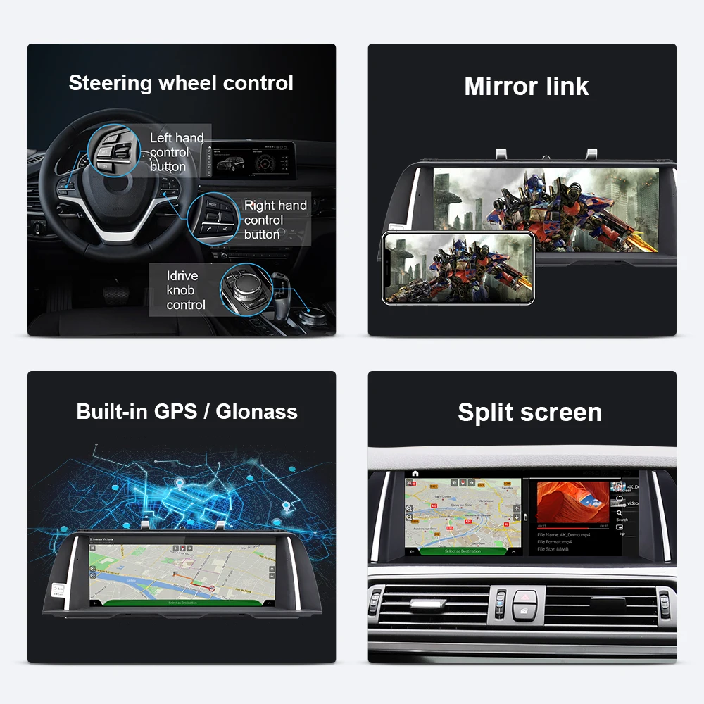 EBILAEN Car Multimedia Player For BMW 5 Series F10 F11 2011-2016 CIC NBT Autoradio Android 10.0 Navigation 520i Stereo GPS 4G