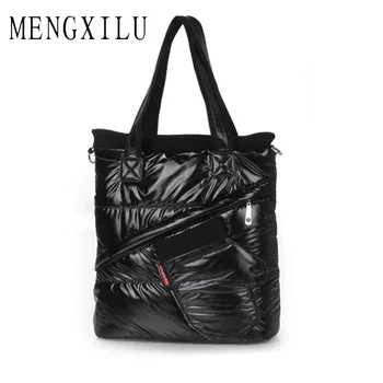 

2019 Hot Sale New Women Winter Mobile Space Glove Bag Female Down Bags Space Bags Cotton Feather Down Handbag Bolsa Feminina