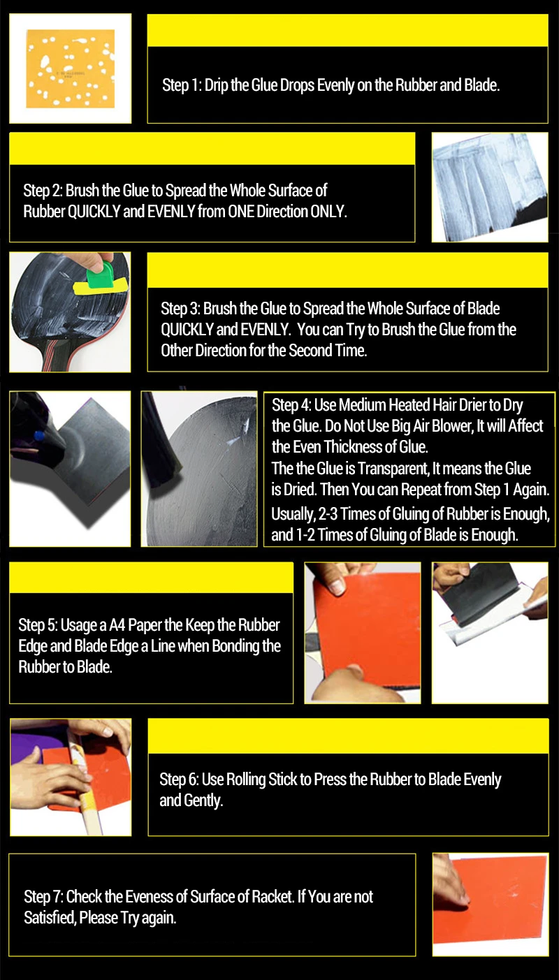 Huieson Professional Table Tennis Glue 30ml Inorganic Table Tennis Rubber Glue for Gumming Blade Racket DIY Environmental Gum (5)