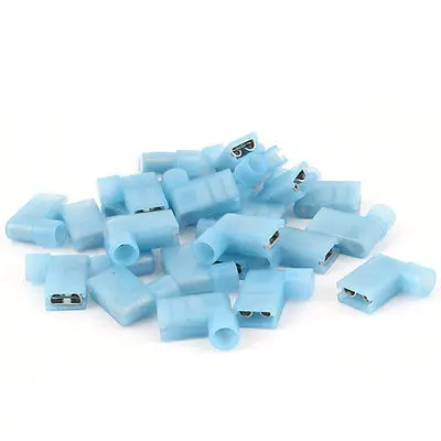 

25Pcs 6.3mm Right Angle Flag L Shape Insulated Spade Crimp Terminal Connector