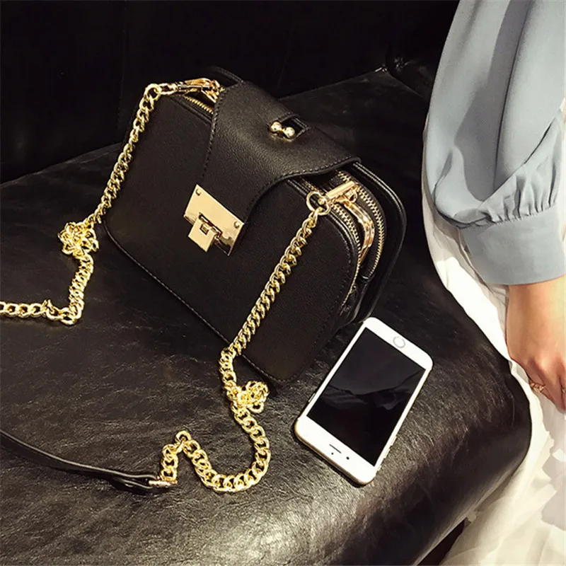 Весенняя Новая модная женская сумка через плечо с ремешком на цепочке дизайнерские сумки с клапаном клатч женская сумка-мессенджер с металлической пряжкой