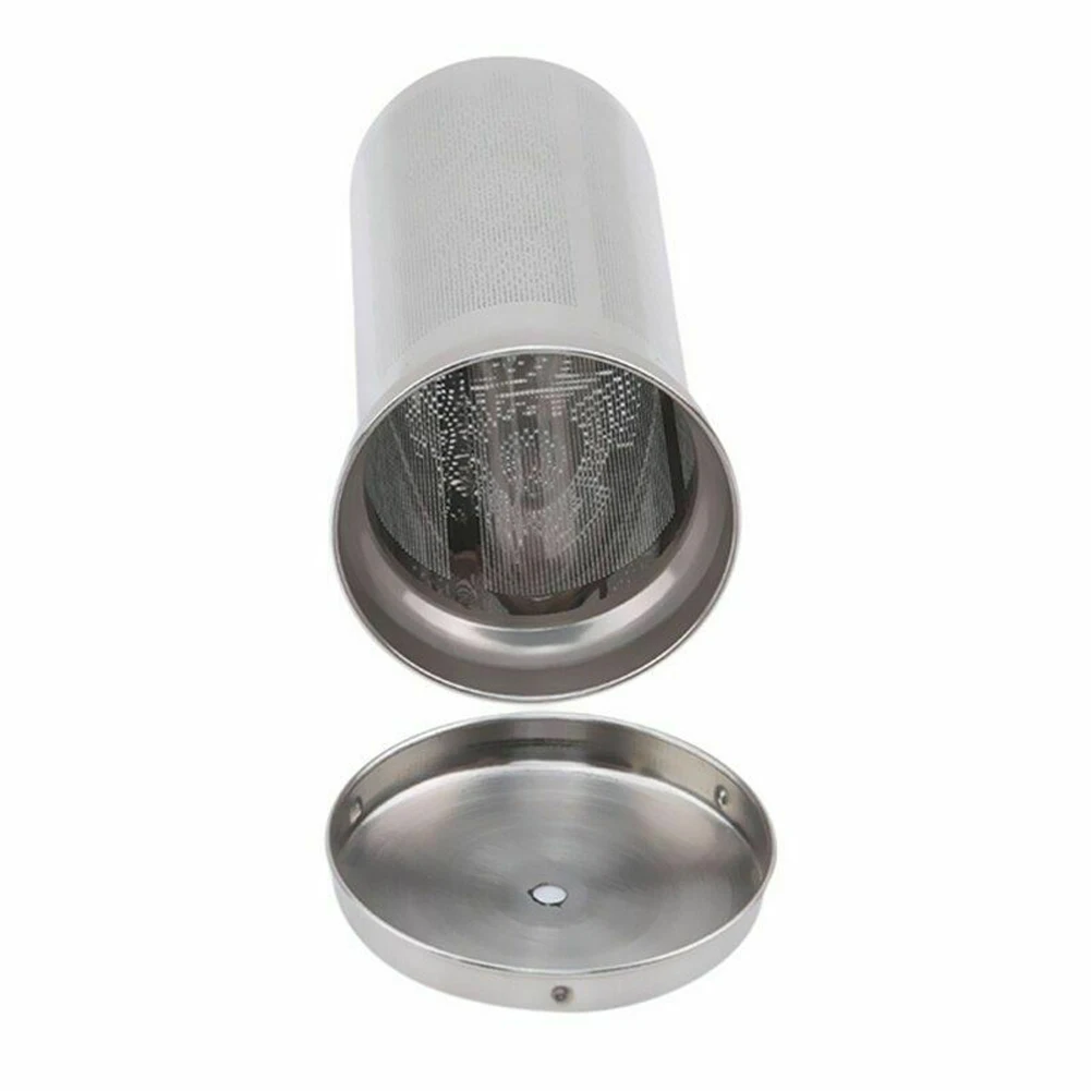 

Kitchen Tea Strainer Cylinder Shape Durable With Lid Stainless Steel Home Infuser Reusable Tools Coffee Mesh Filter Practical