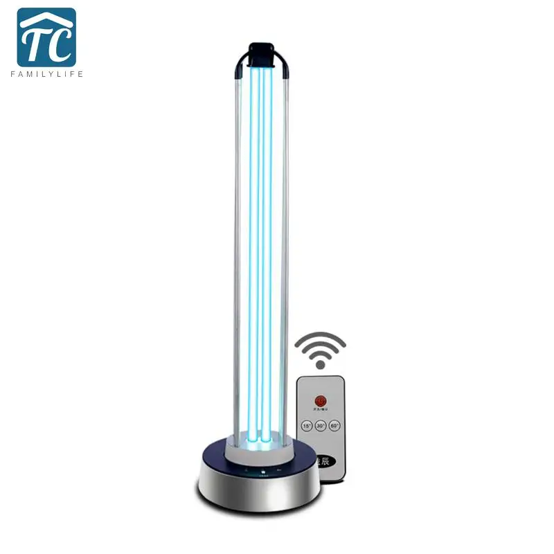 

100W UV Sterilizer 220V Ultraviolet Disinfection Lamp UVC Ozone Quartz Lamp Germicidal Smart Sensing Portable Remote Control