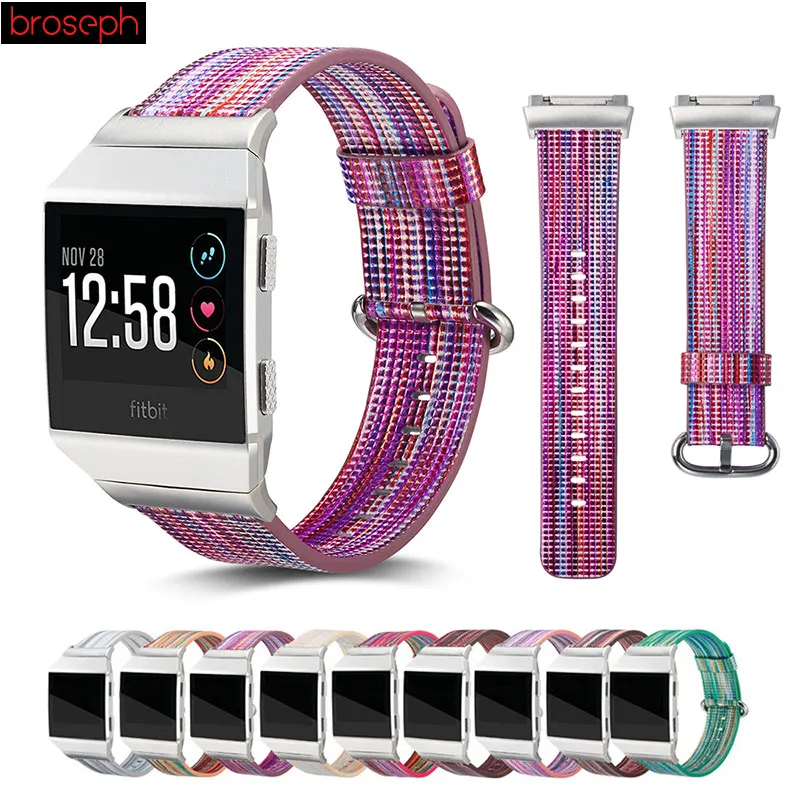 

Leather Watchband Straps for Fitbit Ionic Smart Watch Band Colorful Painted Strap Sport Replacement Wristband for Fitbit Ionic