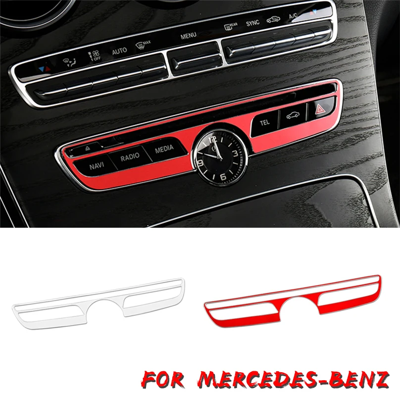 Центральный контроль кондиционер кнопка Декор наклейка Рамка для Mercedes Benz C Класс GLC
