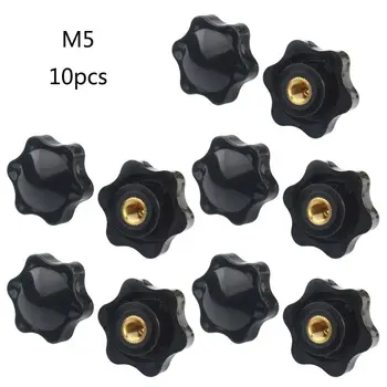 

10PCS M5 M6 M8 M10 Plum Hand Tighten Nuts Manual Clamping Knob Star Thumb Nut E7CB