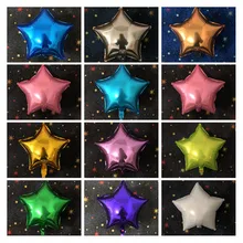 

1pcs 10inch Star Foil Balloon Children's Birthday Party Colorful Wedding Christmas New Year Valentine's Day Decor Supplies Favor
