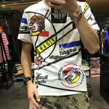 

T-shirt 2019 new Korean version of the lapel trend half-sleeved clothes on the thin