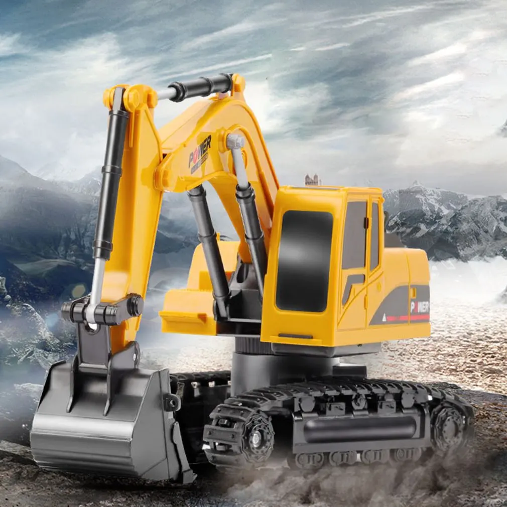 

Four-Wheel Drive Electric Remote Control Excavator Children'S Toy Simulation Engineering Vehicle Excavator Model Toy