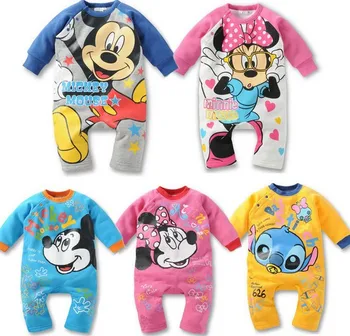 

Clearance Sale Baby Girl Rompers Spring Autumn Cotton Full Sleeve Overalls Boys Mickey Minnie Clothes Newborn Infant Jumpsuits