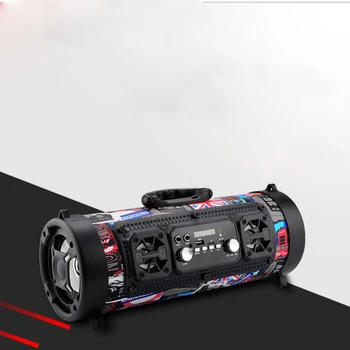 

Bluetooth Speaker Wireless USB Charging AUX Input Stereo LED Light Multifunction With FM Radio Portable Microphone Outdoor 15W