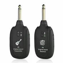 Transmetteur/récepteur de guitare sans fil, système Rechargeable intégré, 1 paire 