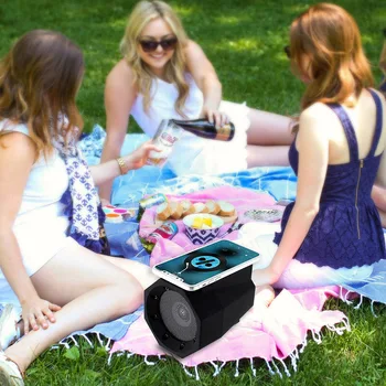 

Mobile Phone Wireless Speaker Intelligent Induction Magic Portable Battery Powered Home Universal Boom Box Resonance Mini Gift
