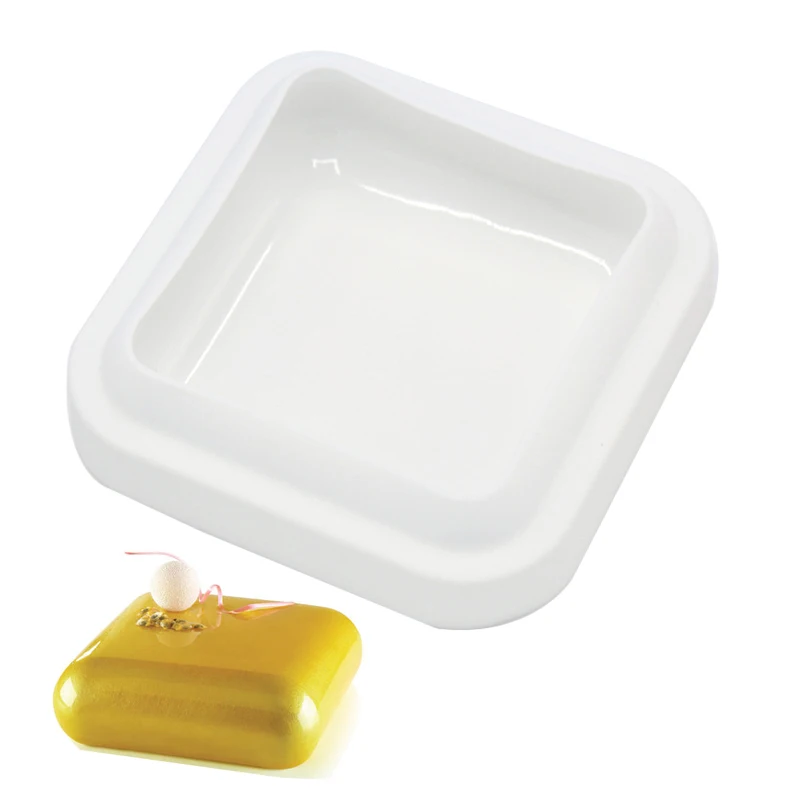 

Silicone Non-Stick GEM 1000 Square Cake Mold For Baking Ice Cream Mousse Dessert Fondant Cakes Pan Bakeware Tools