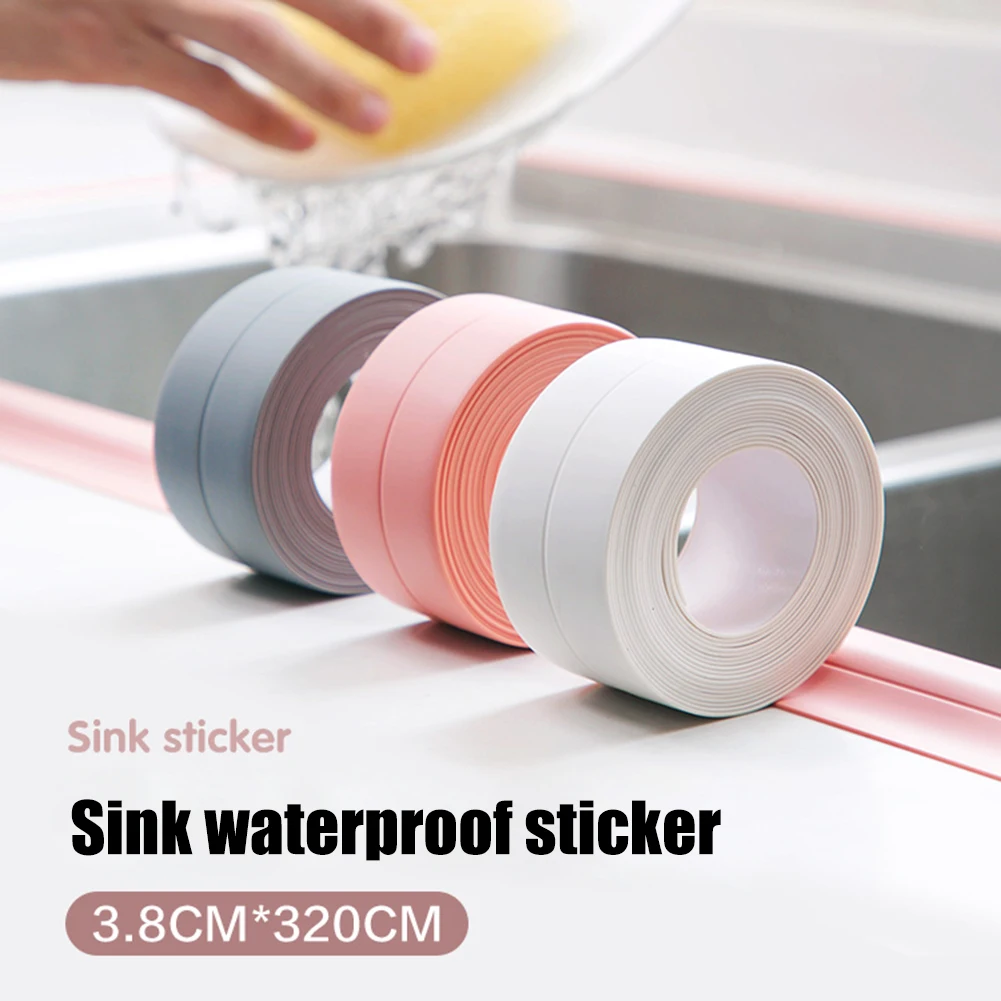 Sealing Strip Kitchen Sink Bathroom Shower Self Adhesive Wall Sticker
