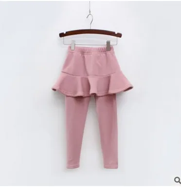 pink Новинка года; брюки для девочек Одежда для детей теплая хлопковая юбка-брюки для маленьких девочек; леггинсы для малышей зимняя одежда для девочек высокое качество - Цвет: pink