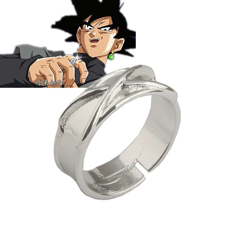 Dragon Ball Z Potara Time Ring Goku темно-черный Супер Saiyan Косплей кольцо реквизит ограниченная коллекционные модели подарок 1 шт