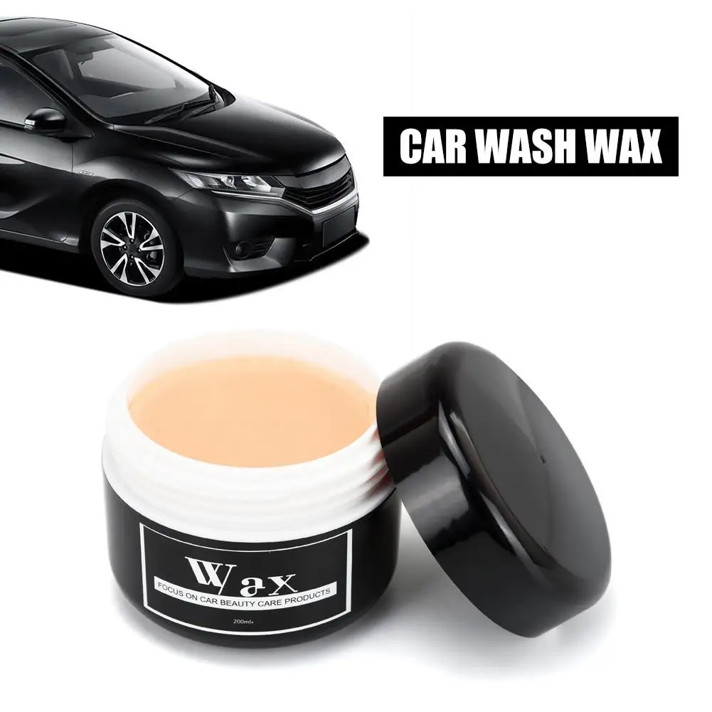 200ml Car Wax Carnauba Wax Painting Care Coating Shiny Hard Tiny Scratch Repair Maintenance With Sponge And Towel