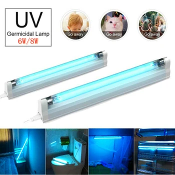

220V 6W/8W Ultraviolet Germicidal Light T5 Tube UVC Quartz Ultraviolet lamp UV LED Light Bactericidal Lamp